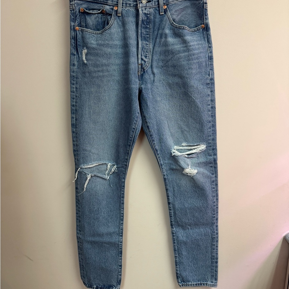 Levi's 501 S Distressed Blue Women's Jeans
